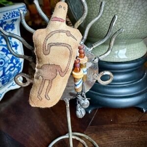 Fabric Beaded Brooch